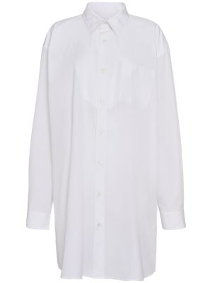Oversized βαμβακερό πουκάμισο Maison Margiela λευκό