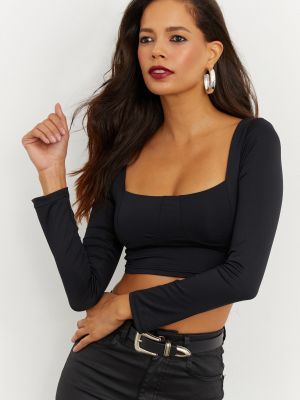 Bluzka dopasowana Cool & Sexy czarna