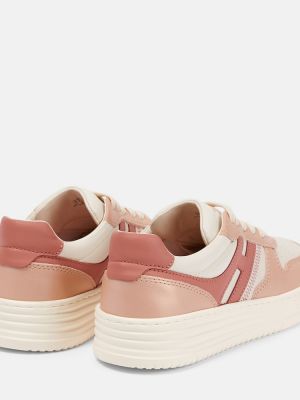 Sneakers di pelle Hogan rosa