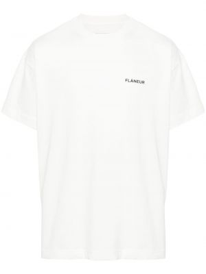 Bavlněné tričko Flâneur bílé