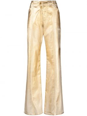 Ravne hlače Tom Ford zlata