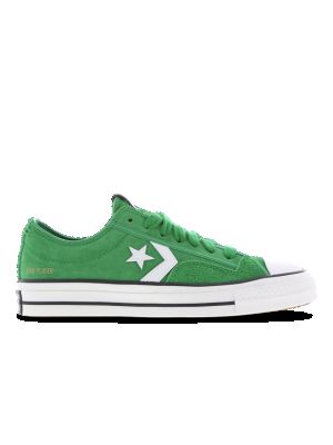Chaussures de ville en cuir à motif étoile Converse vert