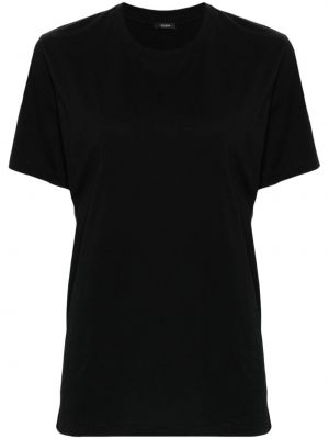 T-shirt en coton avec manches courtes Joseph noir