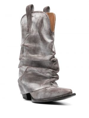 Kotníkové boty s oděrkami R13 šedé
