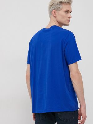 Koszulka bawełniana Levi's niebieska