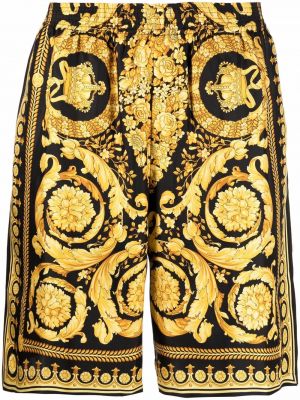 Raštuotos šilkinės bermuda šortai Versace