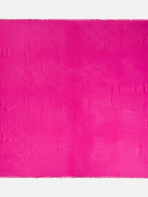 Μεταξωτός κασκόλ Valentino ροζ
