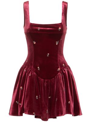 Sukienka mini z baskinką Weworewhat czerwona