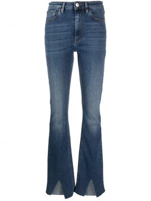 Skinny fit džínsy s vysokým pásom 3x1 modrá