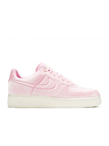 Велюровые кроссовки Nike Air Force 1 розовые