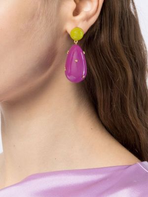 Boucles d'oreilles à boucle Eshvi violet