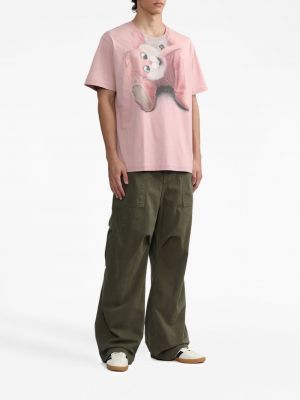 Bavlněné tričko Doublet růžové