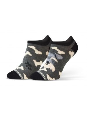 Памучни ниски чорапи Sesto Senso сиво