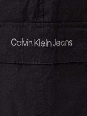 Bavlněné cargo kalhoty Calvin Klein Jeans černé