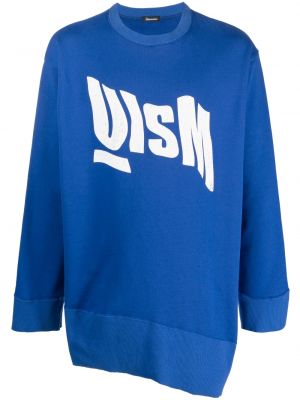 Asymmetrischer sweatshirt mit rundhalsausschnitt Undercover blau