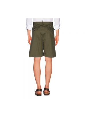Pantalones cortos de algodón Dsquared2 verde