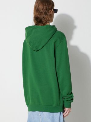 Pamučna hoodie s kapuljačom Fjallraven zelena