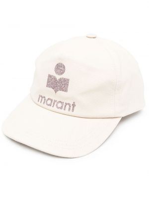 Raštuotas kepurė su snapeliu Isabel Marant smėlinė