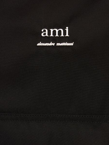 Βαμβακερός αντιανεμικό μπουφάν Ami Paris μαύρο