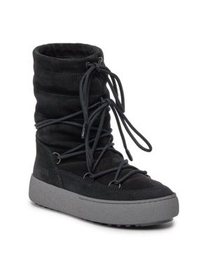 Čizme za snijeg od brušene kože Moon Boot crna