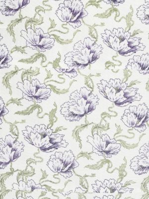 Jupe mi-longue en coton à fleurs Brock Collection violet