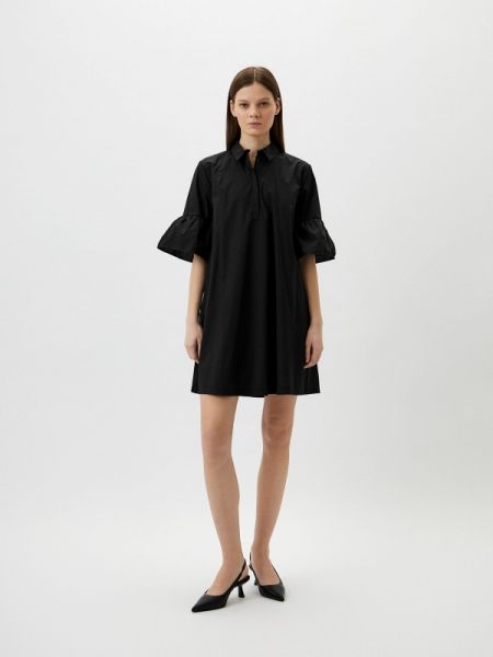 Платье-рубашка Emme Marella черное