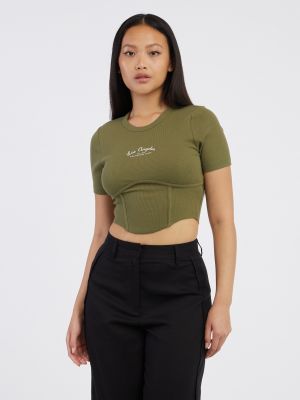 Crop top Only chaki