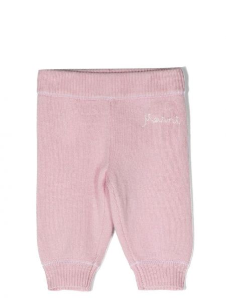 Neulotut kirjonta leggingsit tytöille Marni Kids pinkki