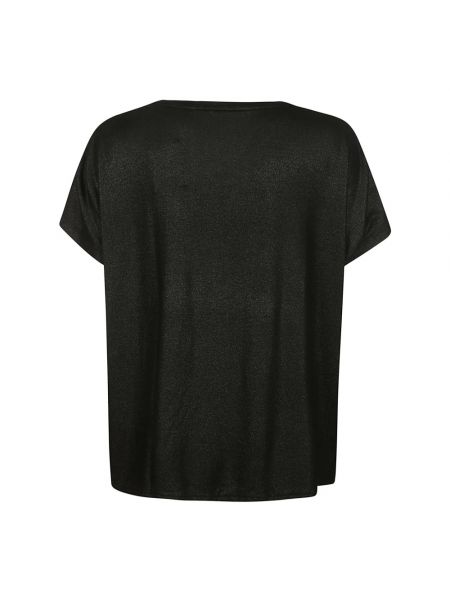 T-shirt mit kurzen ärmeln mit rundem ausschnitt Majestic Filatures schwarz