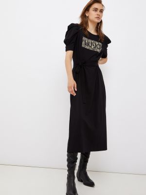 Midi šaty s volánmi Liu Jo čierna