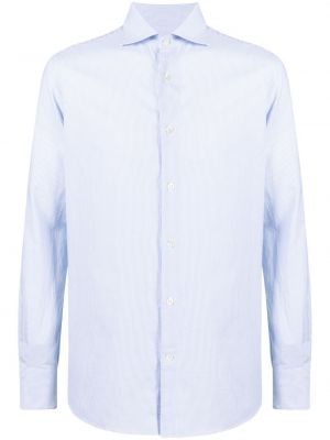 Camisa con botones a rayas Glanshirt blanco