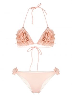 Bikini avec applique La Reveche rose