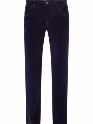 Pantalones rectos de pana Dolce & Gabbana azul