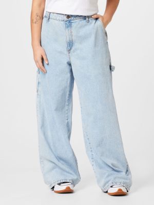 Puuvillased teksapüksid Cotton On Curve sinine