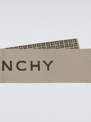 Кашемировый шерстяной шарф Givenchy бежевый