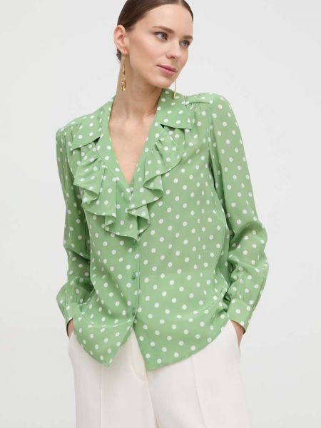 Svilena košulja Luisa Spagnoli zelena