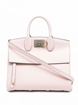 Lær shoppingbag Salvatore Ferragamo rosa