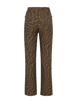 Pantalones rectos Fendi marrón