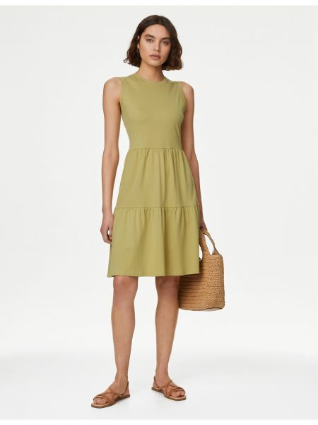 Šaty s volány Marks & Spencer zelené