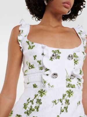 Kleid mit stickerei Giambattista Valli grün