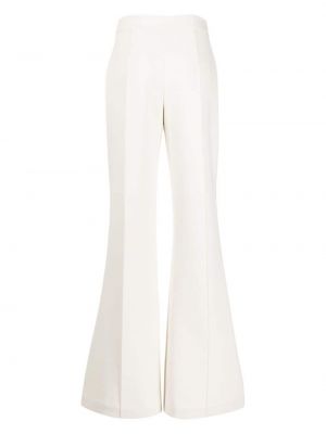 Pantalon large plissé Elie Saab blanc