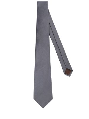 Шелковый галстук Canali серый