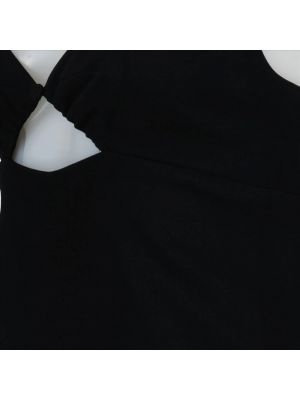 Mini vestido sin mangas con escote v Ami Paris negro