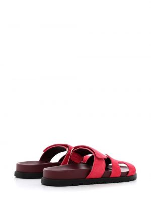 Semišové sandály bez podpatku Hermès Pre-owned růžové