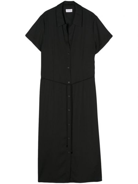 Μίντι φόρεμα Calvin Klein μαύρο