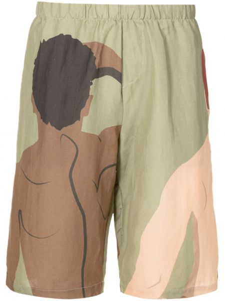 Kratke hlače s printom Amir Slama zelena