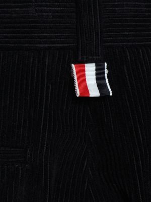 Pamut kordbársony egyenes szárú nadrág Thom Browne fekete