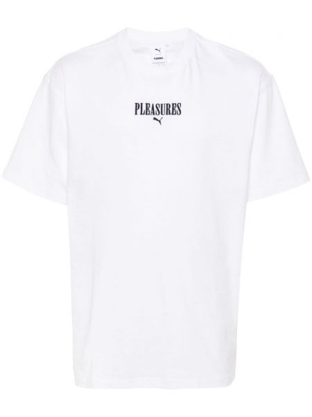 T-shirt mit stickerei Puma weiß