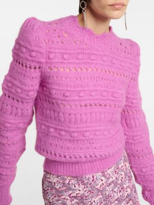 Μάλλινος πουλόβερ από μαλλί αλπάκα Marant Etoile ροζ