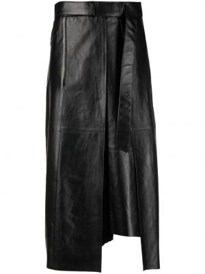 Kožená sukňa Aeron čierna